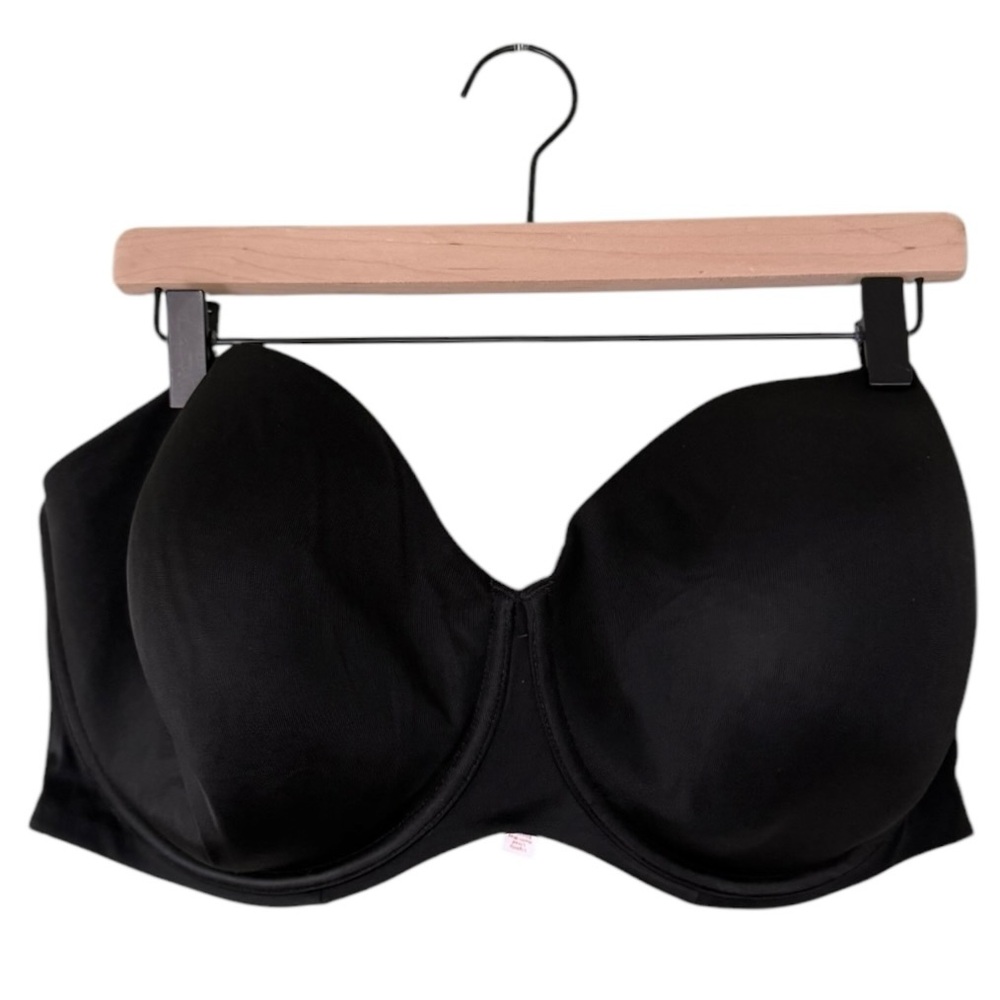 Cacique Women’s Underwire Strapless Lined Bra in Black‎ Size 44G